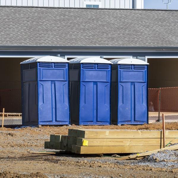 Heavy-duty construction site porta potty in San Antonio, Texas