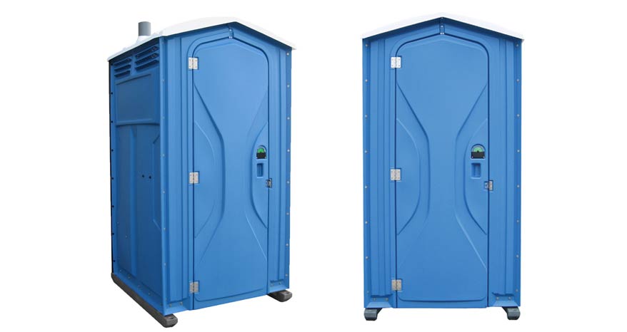 Long-term porta potty units on site in San Antonio, Texas